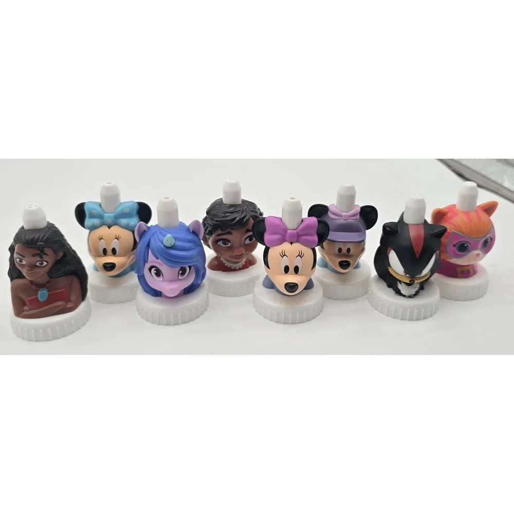Good 2 Grow Lot 8 Juice Bottle Toppers Disney Characters Mickey‎ Minnie Pony